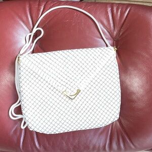 Vintage La Regale White Mesh Crossbody Handmade Vintage Hong Kong
